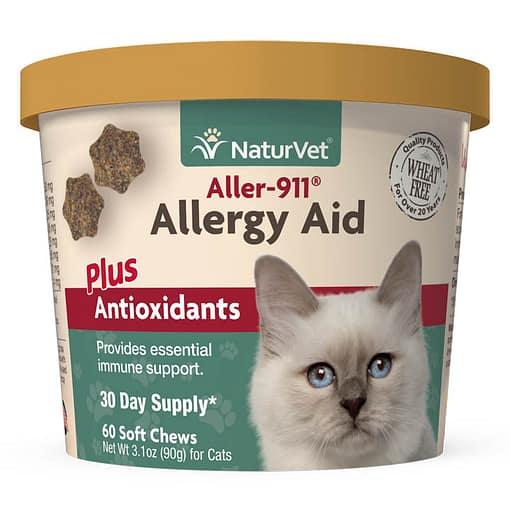 Naturvet Aller 911 Cat Allergy Aid Plus Antioxidants for Cats 60ct