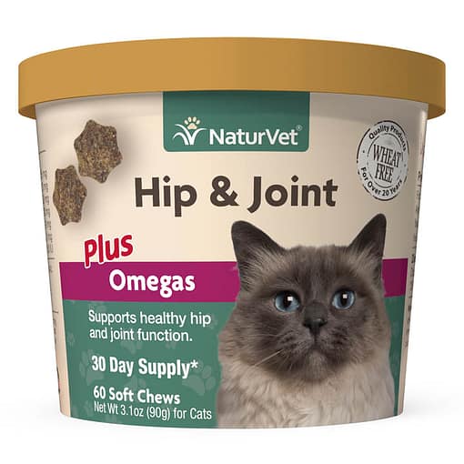Naturvet Hip & Joint Plus Omegas for Cats 60ct
