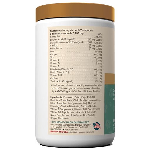 NaturVet Kelp Help Supplement Powder Plus Omegas For Dog & Cat 1lb