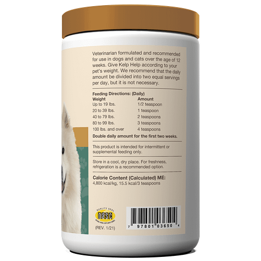 NaturVet Kelp Help Supplement Powder Plus Omegas For Dog & Cat 1lb