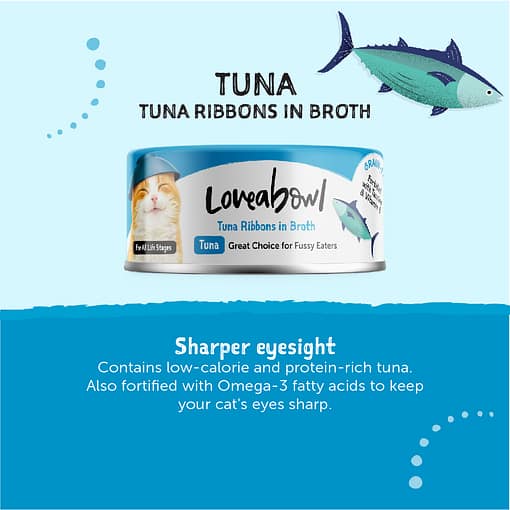 Loveabowl Tuna Ribbons in Broth Wet Food for Cat 70g - Image 2