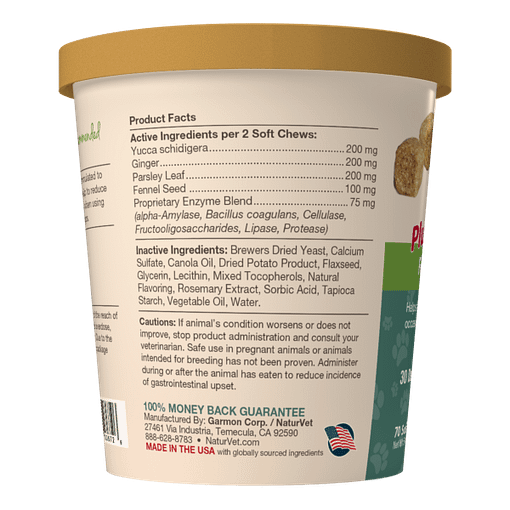 NaturVet No Toot Gas Aid Plus Fennel For Dog 70ct