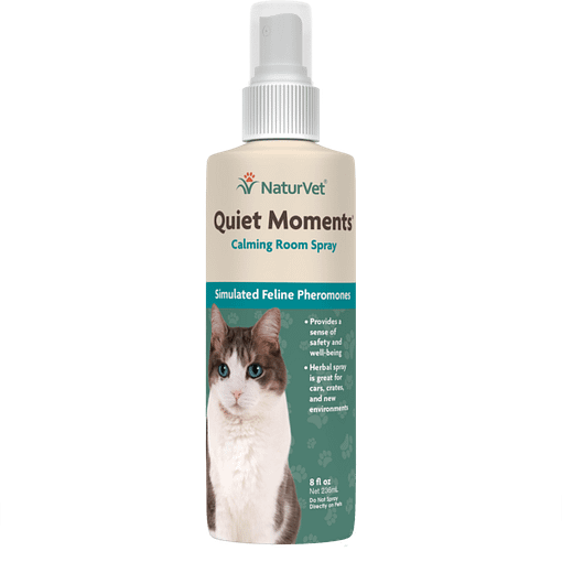 NaturVet Quiet Moments Herbal Calming Spray Feline for Cat 8oz