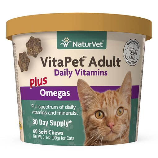 Naturvet Vitapet Adult Daily Vitamins Plus Omegas for Cats 60ct