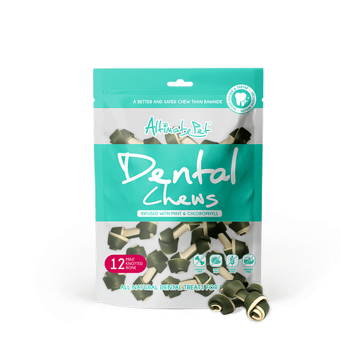 Altimate Pet  Infused with Mint & Chlorophyll Dental Chews - Knotted Bone (12pcs) Treats for Dog 150g