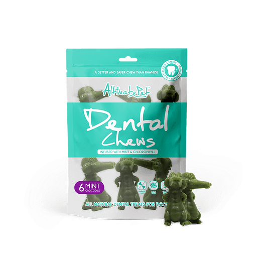 Altimate Pet Infused with Mint & Chlorophyll Dental Chews - Crocodile (6pcs) Treats for Dog 150g