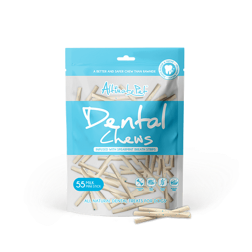 Altimate Pet Infused with Spearmint Breath Strips Dental Chews - Mini Stick (55pcs) Treats for Dog 150g