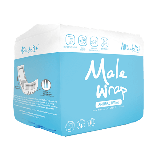 Altimate Pet Antibacterial Disposable Male Wrap for Dog (5 Sizes)