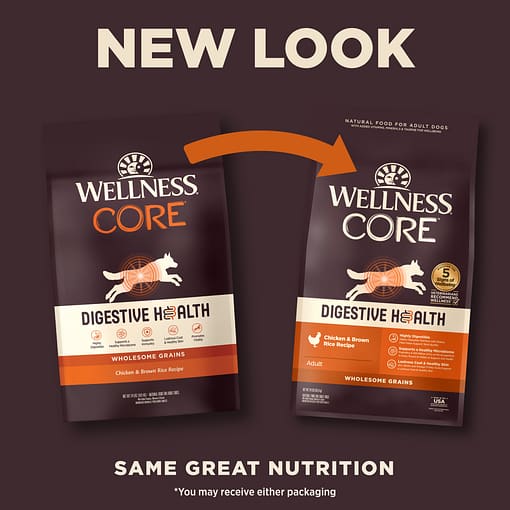 Wellness CORE Digestive Health Chicken Recipe - Chicken & Brown Rice Dry food for Dogs (2 Sizes) - Image 3