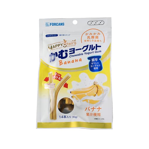 Forcans Happy 3 Fairy Chewable Yogurt Gum - Banana for Dogs 90g