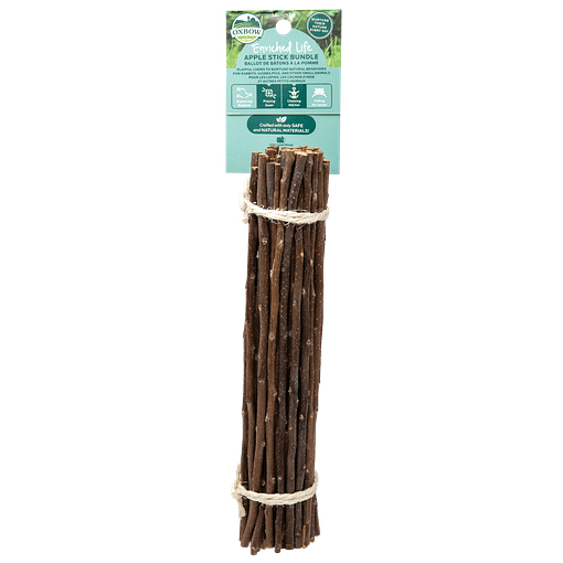 Oxbow Enriched Life – Apple Stick Bundle Treats & Toy for Small Animals