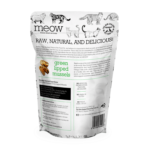 Meow Green Lipped Mussels Cat Treat 50g - Image 2