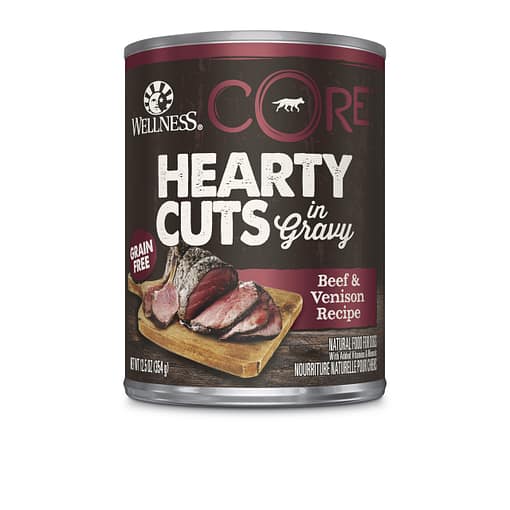 Wellness CORE Grain-Free Hearty Cuts in Gravy Beef & Venison Wet Dog Food 12.5oz
