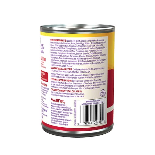 Wellness Stews Grain-Free – Beef with Carrots & Potatoes Wet Dog Food 12.5oz - Image 2