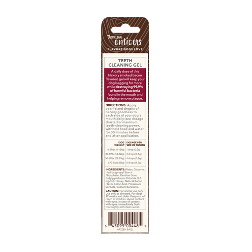 TropiClean Enticers Teeth Cleaning Gel for Dogs - Hickory Smoked Bacon Flavor 2oz - Image 2