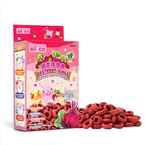 Alice Beetroot Rings Small Animal Treats 60g - Image 3