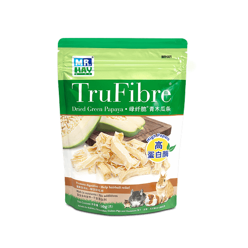 Mr Hay TruFibre Dried Green Papaya for Small Animals 50g