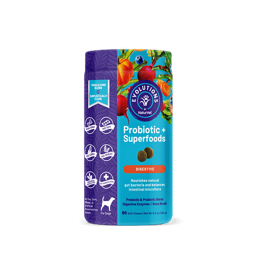 NaturVet Evolutions Probiotic Superfoods Soft Chews For Dogs