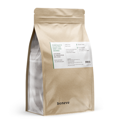 Boneve Air-Dried Grain-Free Free-Range Grass-Fed Beef Lung Chunks Treat for Dogs 100g