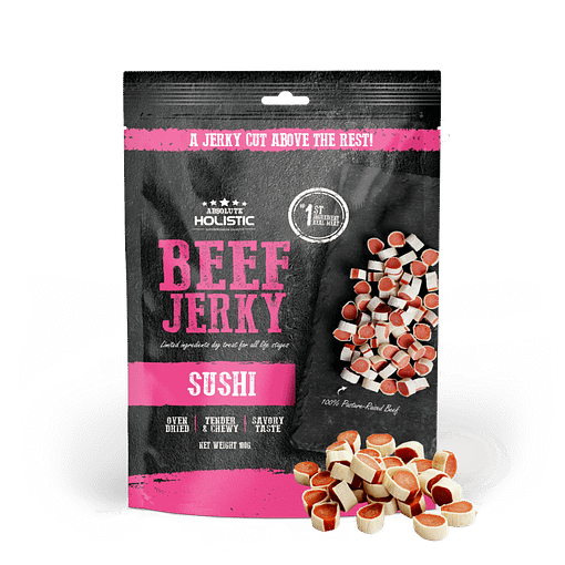 Absolute Holistic Jerky Limited Ingredient Dog Treat - Beef Sushi 100g