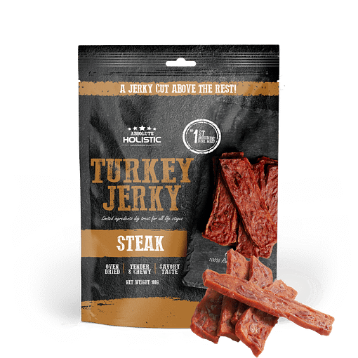 Absolute Holistic Jerky Limited Ingredient Dog Treat - Turkey Steak 100g