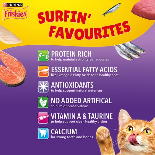 Purina FRISKIES Surfin Favourites Dry Cat Food 1kg - Image 4