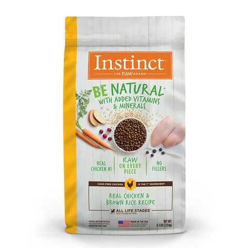 Instinct Be Natural Real Chicken & Brown Rice Recipe Dry Dog Food 25lb