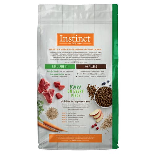 Instinct Be Natural Real Lamb & Oatmeal Recipe Dry Dog Food 24lb - Image 2