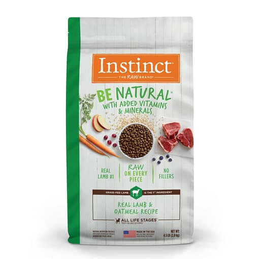 Instinct Be Natural Real Lamb & Oatmeal Recipe Dry Dog Food 24lb