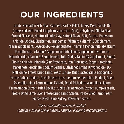 Instinct Be Natural Real Lamb & Oatmeal Recipe Dry Dog Food 24lb - Image 6