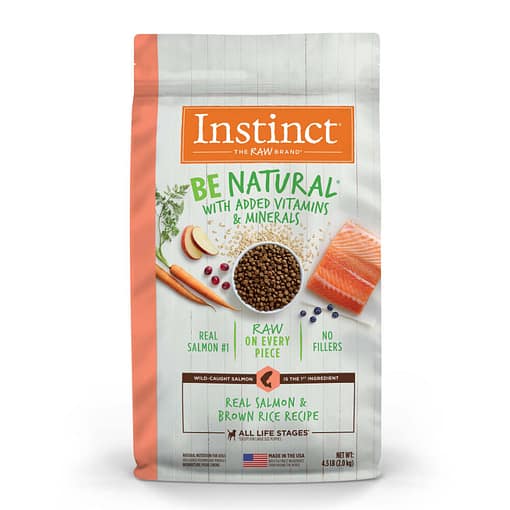 Instinct Be Natural Real Salmon & Brown Rice Recipe Dry Dog Food 24 lb