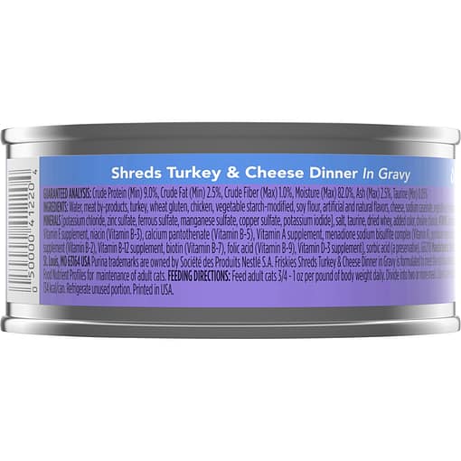 Purina FRISKIES Turkey & Cheese Dinner Wet Cat Food 156g - Image 2