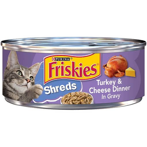 Purina FRISKIES Turkey & Cheese Dinner Wet Cat Food 156g