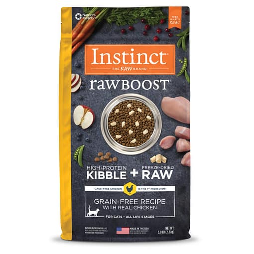 Instinct Raw Boost Grain-Free Recipe with Real Chicken Dry Cat Food 5lb