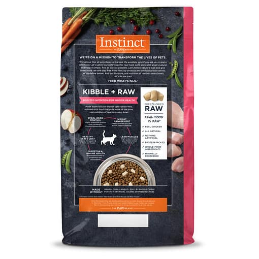 Instinct Raw Boost Indoor Grain-Free Recipe with Real Chicken Dry Cat Food 5lb - Image 2