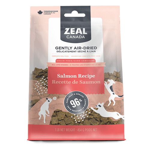 Zeal Canada Gently Air-Dried Salmon Recipe Dry Dog Food [Wt : 1lb/454 g]