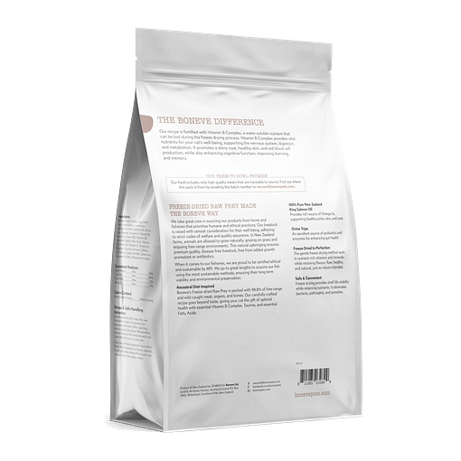 Boneve Freeze Dried Mackerel and Lamb for Cats (2 Sizes) - Image 2