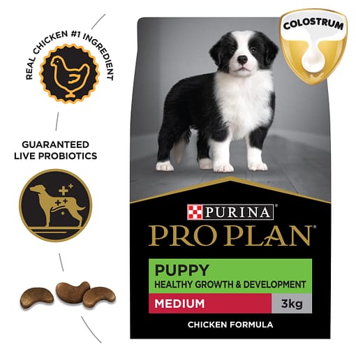 Purina PRO PLAN Puppy Medium Chicken Formula with Colostrum and Probiotics - Dry Dog Food (2 Sizes) - Image 2