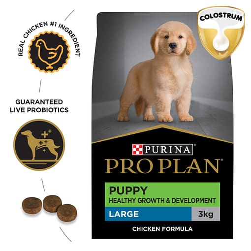 Purina PRO PLAN Puppy Large Chicken Formula with Colostrum and Probiotics - Dry Dog Food 3kg - Image 2