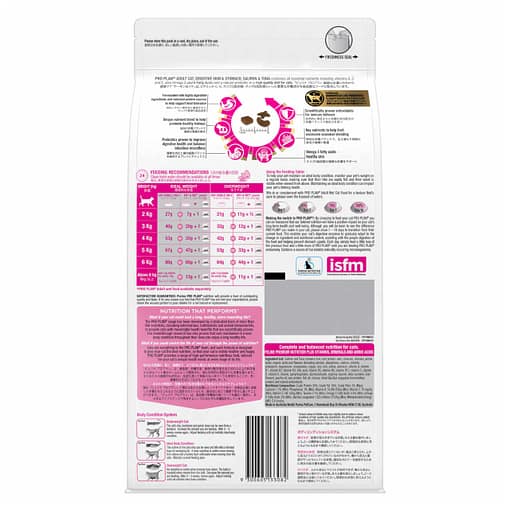 Purina PRO PLAN Sensitive Skin & Stomach (Salmon & Tuna) - Dry Cat Food 1.5kg - Image 2