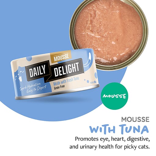 Daily Delight Mousse With Tuna Grain-Free Wet Cat Food 80g - Image 2