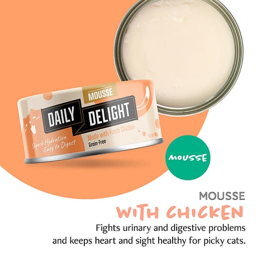 Daily Delight Mousse With Chicken Grain-Free Wet Cat Food  80g - Image 2