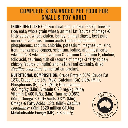 Purina PRO PLAN Adult Small & Toy Breed Chicken Formula with Probiotics and Prebiotics - Dry Dog Food (2 Sizes) - Image 9
