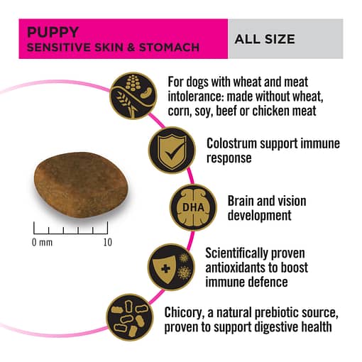 Purina PRO PLAN Puppy Sensitive Skin & Stomach Salmon & Mackerel Formula with Prebiotic Fibre - Dry Dog Food (2 Sizes) - Image 4