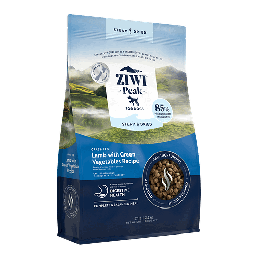 Ziwi Peak Steam & Dried Grass-Fed Lamb with Green Vegetables Recipe Dry Dog Food (3 Sizes) - Image 5
