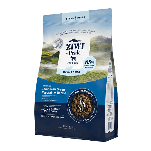 Ziwi Peak Steam & Dried Grass-Fed Lamb with Green Vegetables Recipe Dry Dog Food (3 Sizes) - Image 2