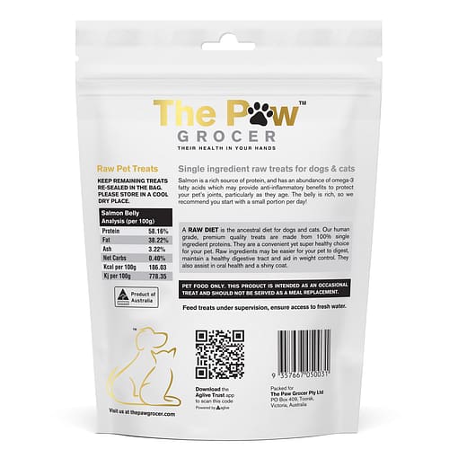The Paw Grocer - Freeze Dried Salmon Belly Cat & Dog Treats 90g - Image 2