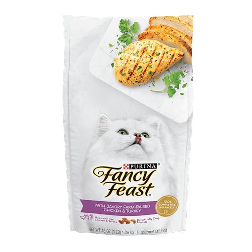 Purina Fancy Feast Chicken & Turkey Gourmet Dry Cat Food (2 Sizes) - Image 2