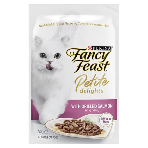 Purina Fancy Feast Petite Delights Grilled Salmon in gravy 50g