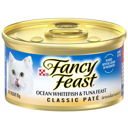 Purina Fancy Feast Classic Pate Ocean Whitefish & Tuna Feast Gourmet Wet Cat Food 85g